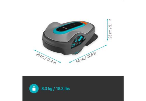 Gardena SILENO life 750 robotfűnyíró – Csendes és stabil 750 m²-ig