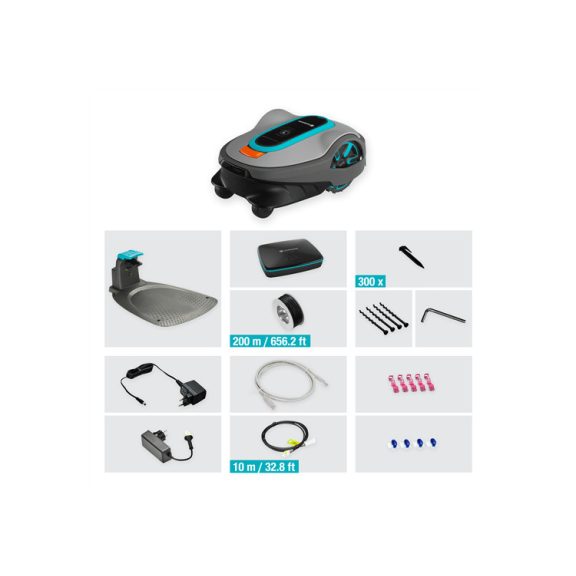 Gardena smart SILENO life 1000 robotfűnyíró készlet – Gateway-jel 1000 m²-ig